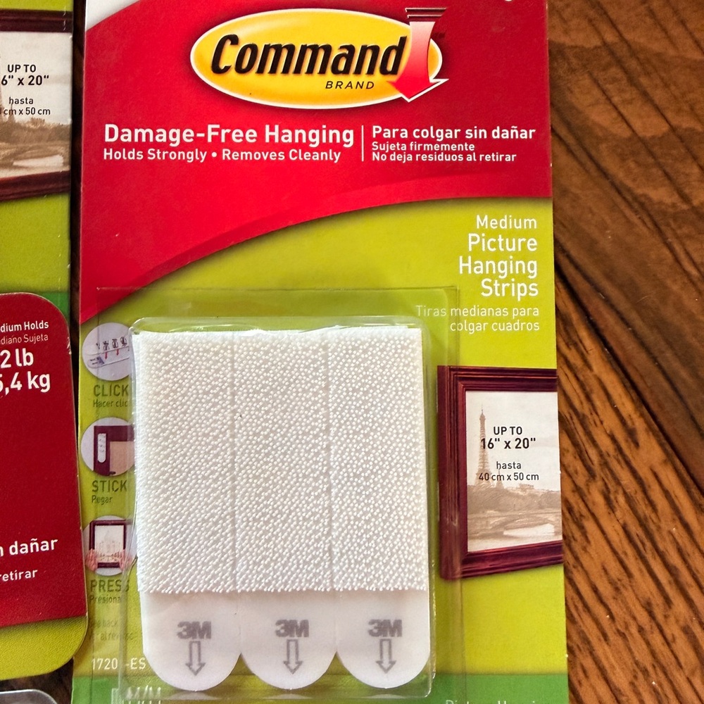 3M Command Picture Hanging Strips Set lot of 5 packs 4lb, 9lb, and 12lb Bundle - Picture 3 of 5